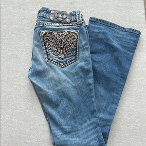 Women's Blue Embellished Jeans